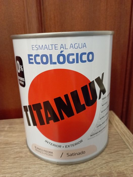 Tinta Titanlux Esmalte Ecológico Branco Pedra Satinado