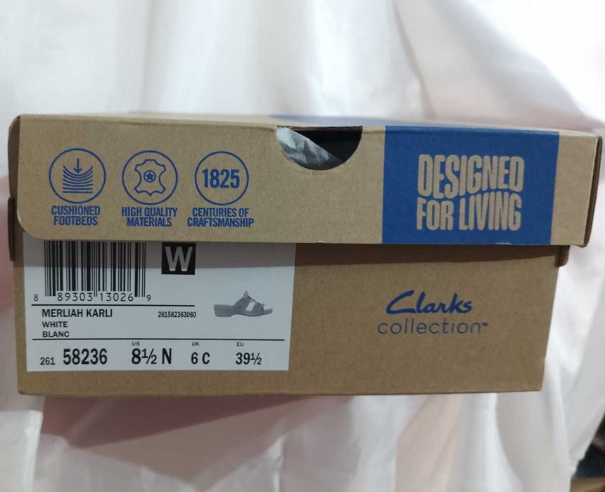 Clarks Merliah Karli sandálias em pele Tam 39,5