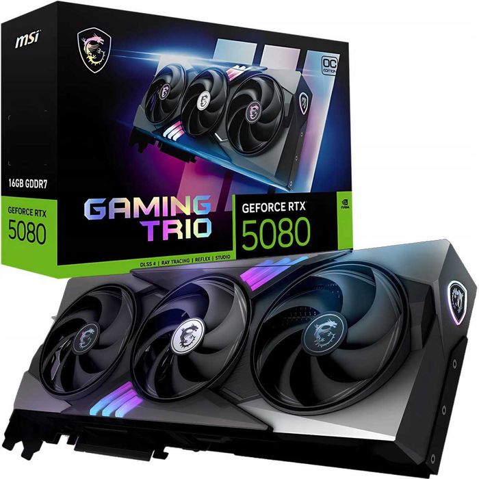 MSI GeForce RTX 5080 Gaming Trio OC - z EURO RTV AGD - GWARANCJA!
