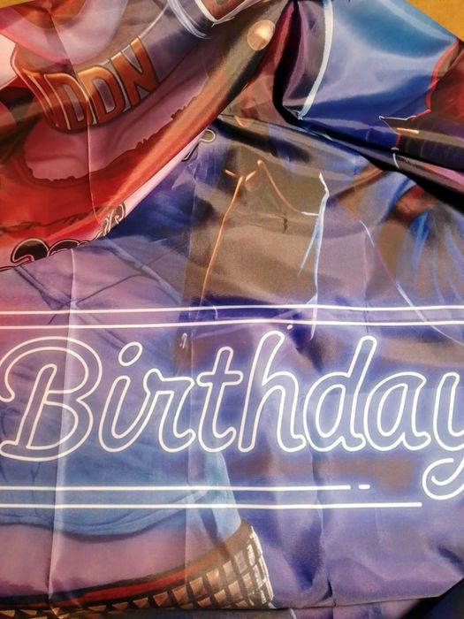 HAPPY BIRTHDAY харли квинн баннер день рождения 2 на 2.35 м фон постер