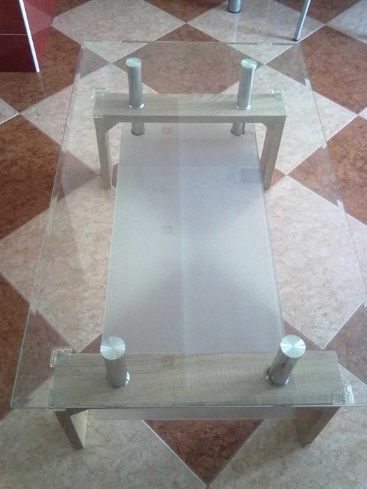 Mesa retangular de centro
