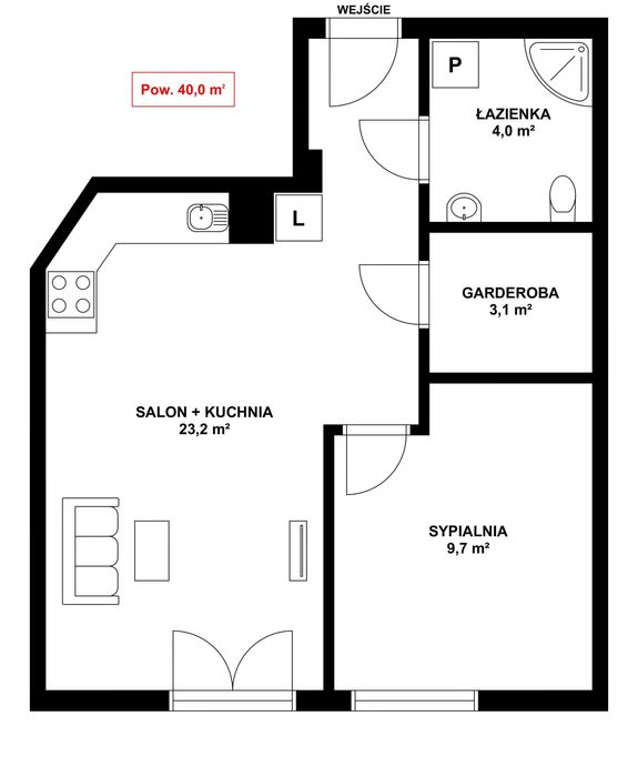 / Nowe mieszkanie 2-pokojowe do wynajęcia – Tymbark /