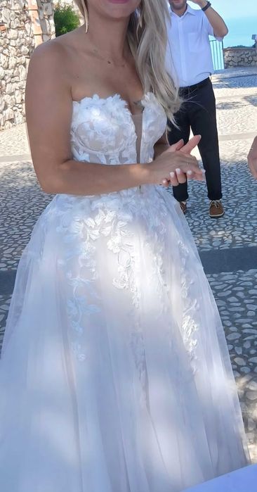 Suknia ślubna XS z rozcięciem na nogę