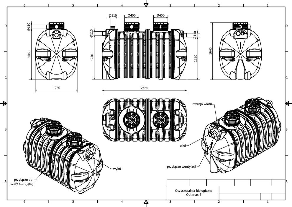 Oczyszczalnia biologiczna 3000l OPTIMAX 5
