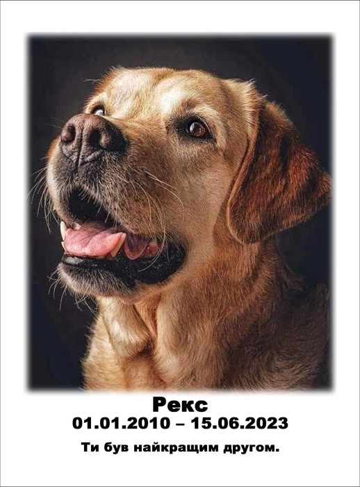 Табличка овали фотокераміка портрети фотоскло пам’ятник Керамограніт