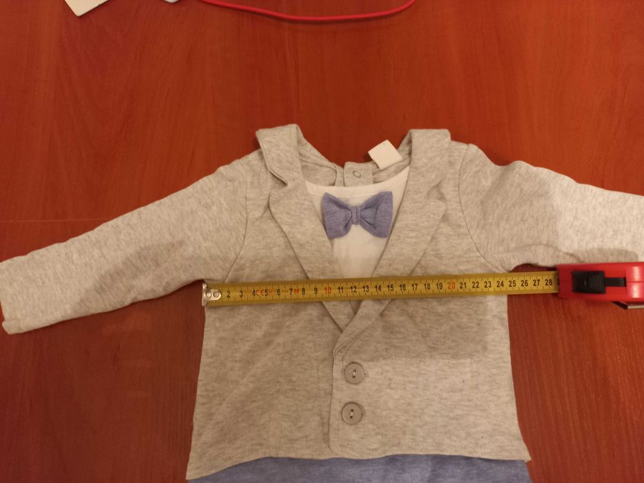 Elegancki pajacyk dla chłopca 68 chrzest święta coolclub