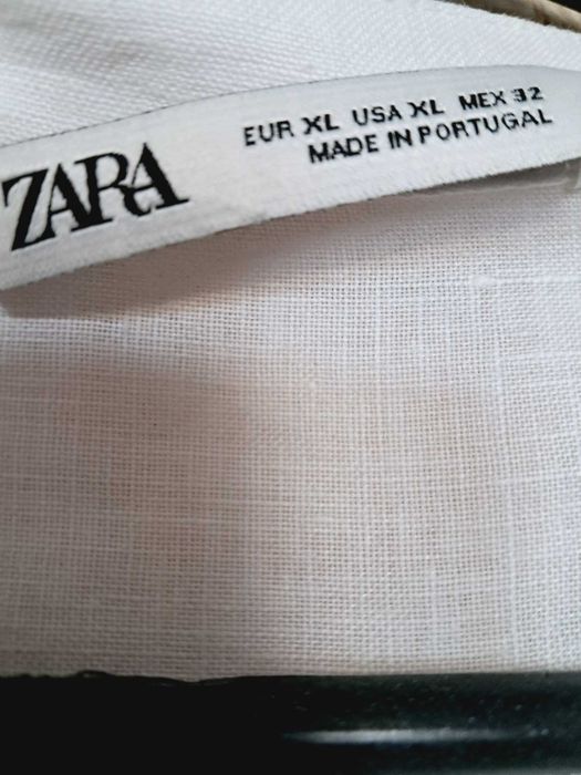 Блуза 100% льон Zara на  розмір М-Л і ХЛ- 2 ХЛ