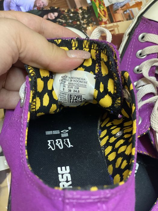 Оригінальні Converse All Star, р. 39 (24.5 см), фіолетові, подвійний
