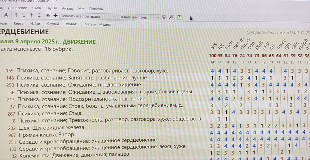 Реперторий программа Комплит Complete Dynamics гомеопатия