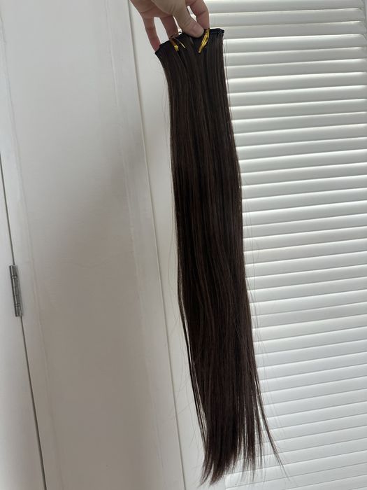 Треси 6 шт колір шатен накладне волосся 60 см