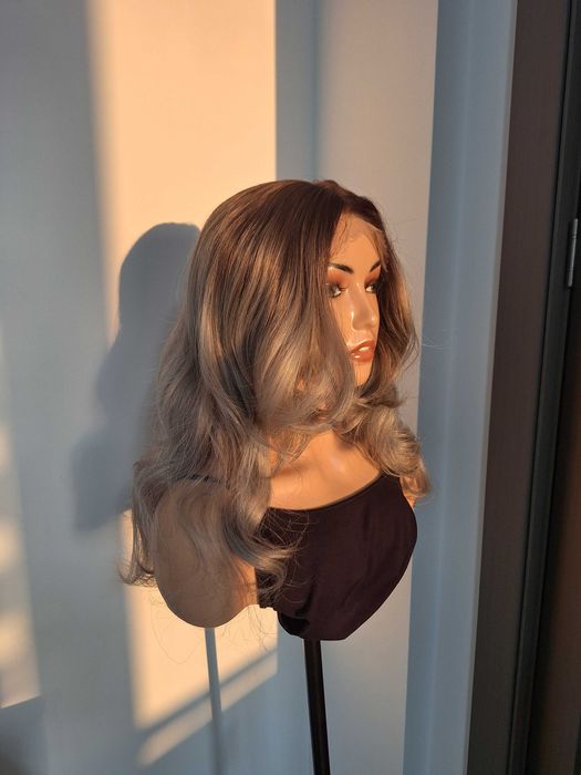 Peruka lace ombre blond platynowy