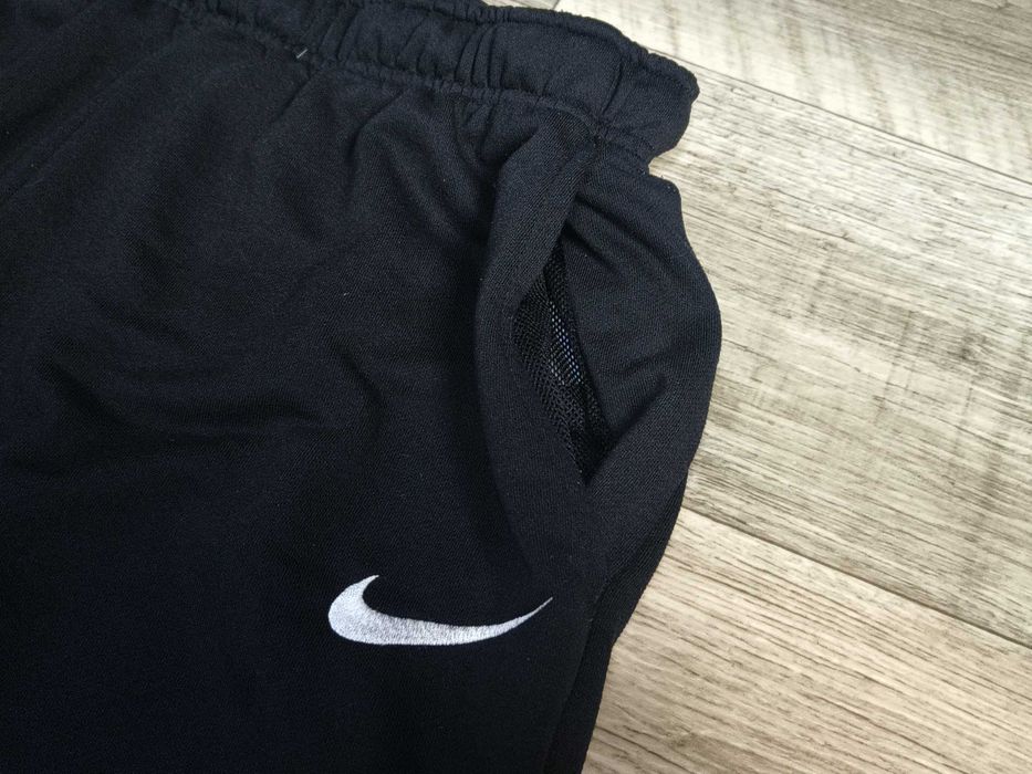 [М] NIKE DRY FIT широкі чоловічі бігові штани чорні бавовна