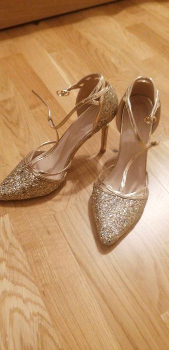 Buty karnawał sylwester rozmiar 40/41 wysoki obcas
