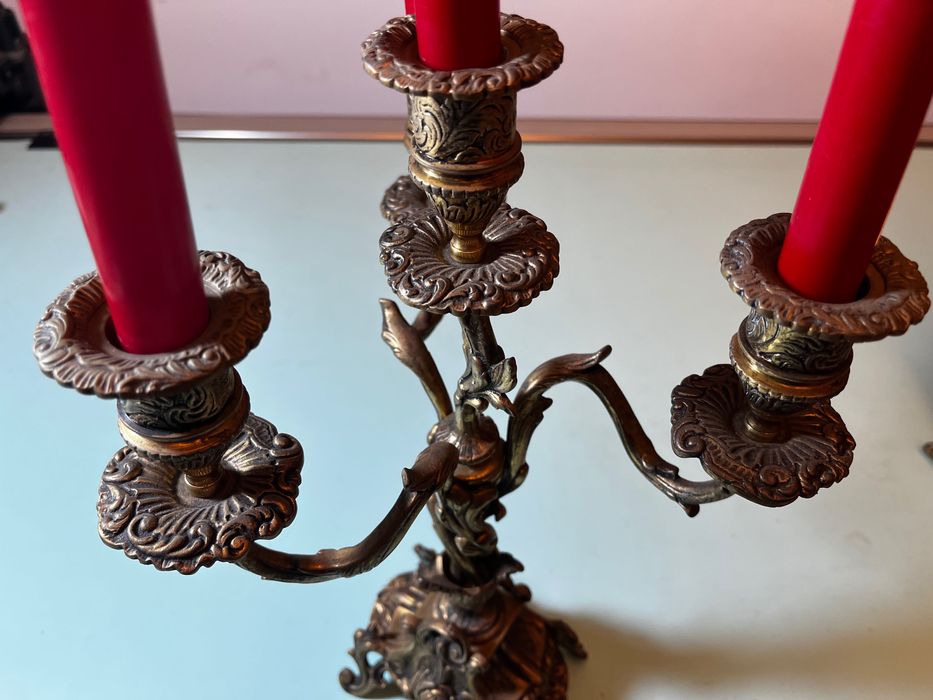 Castiçal antigo de 4 velas