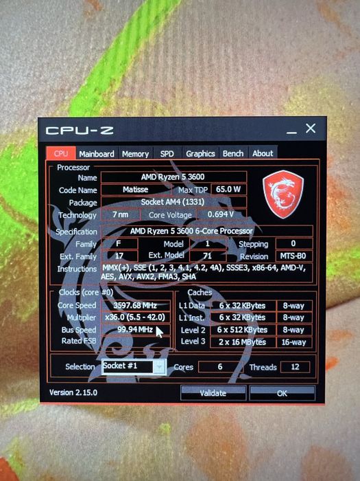 Игровой ПК 5 3600 Rx 7600