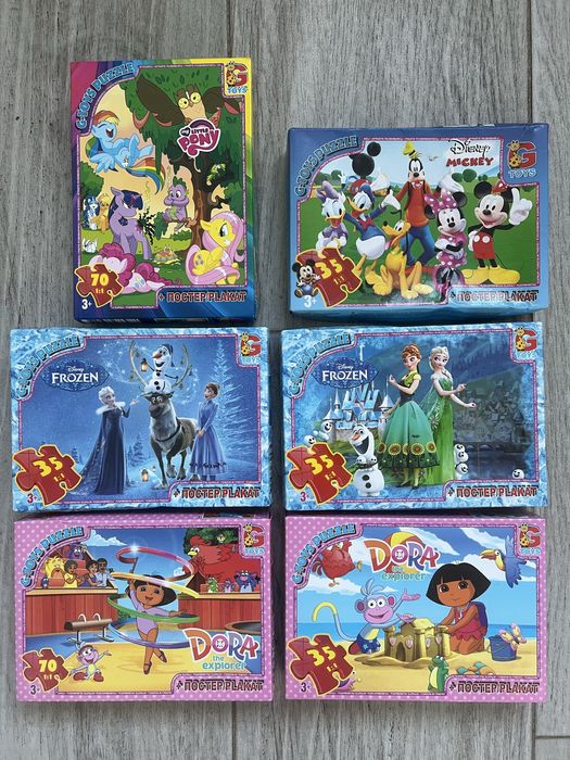 пазлы Trefl  100\60\35 Холодное сердце\My little pony\Принцессы