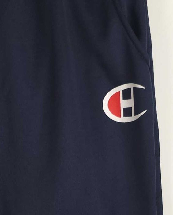 Granatowe proste spodnie dresy dresowe S