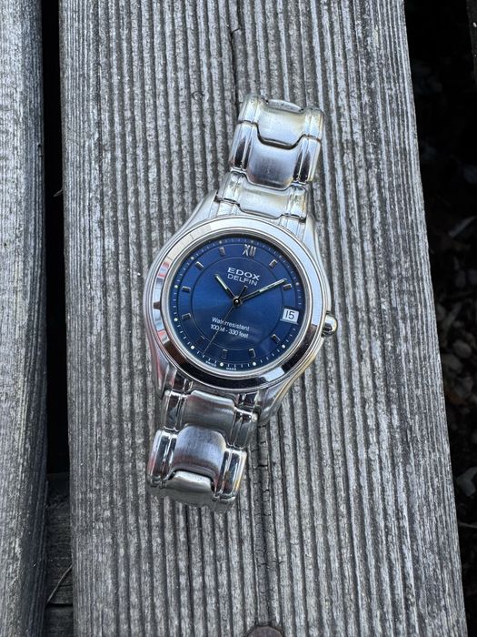 EDOX Delfin Swiss Made Niebieska