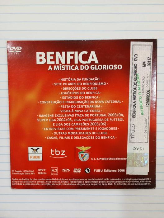 DVD Benfica (A mística do glorioso)