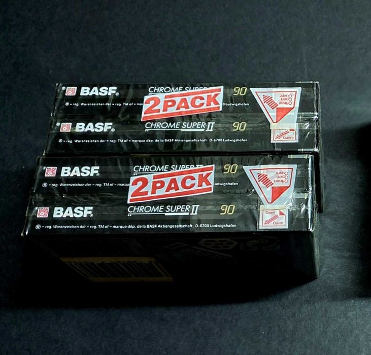 4 cassetes Audio BASF Crome Super II de 90 minutos