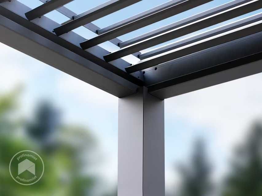Profinamiot, 3x3m Pergola Deluxe, lamelowa, szaroperłowy