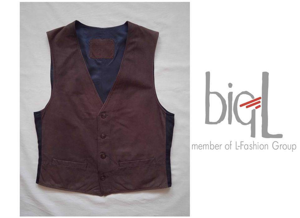 Шкіряна жилетка Big L genuine lambskin розмір S/44