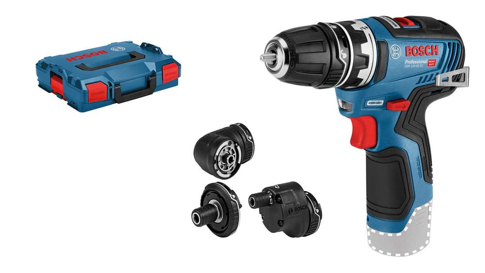 Аккумуляторный шуруповерт Bosch GSR 12V-35 FC, три версии комплектации
