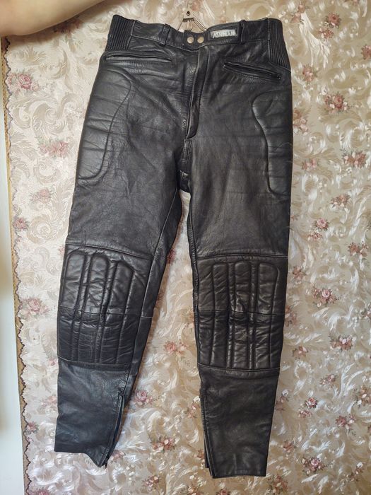 Байкерські мото штанишкіряні чоловічі Ashman,теплі