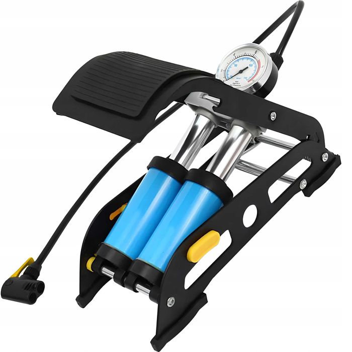 Pompka Nożna Dwutłokowa Samochodowa Rowerowa Do Piłek Mocna