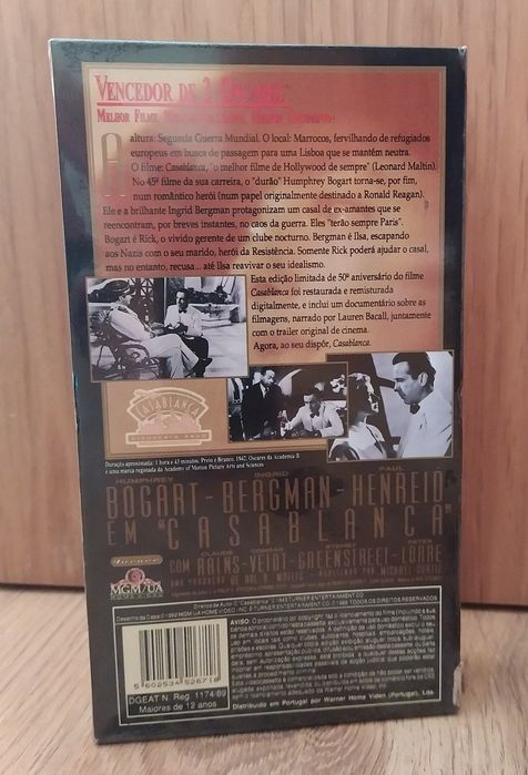 VHS selada: Casablanca - Comemoração do 50 aniversário