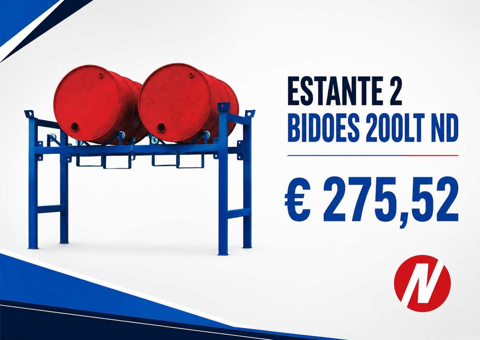 Estante para 2 Bidões de 200 Litros ND LL29