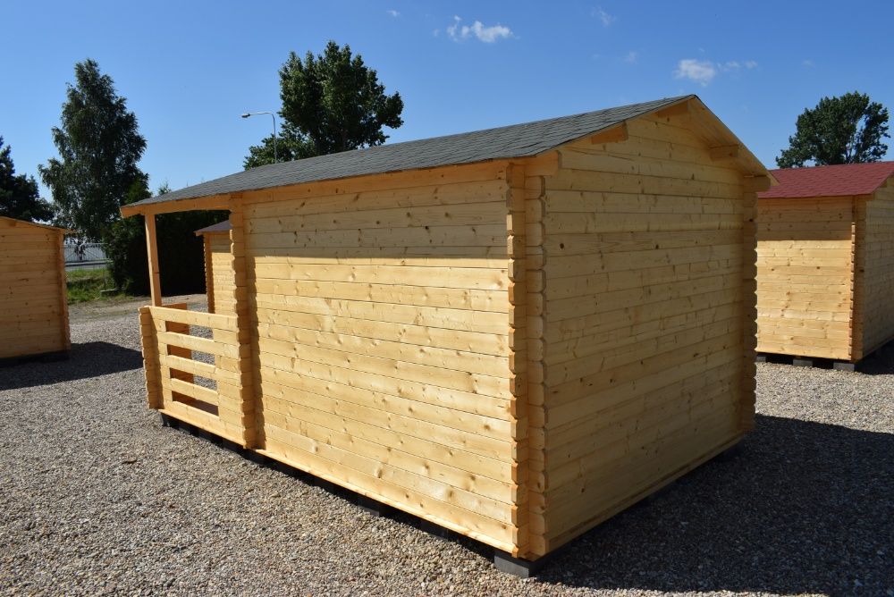 domek letniskowy z tarasem*5x3*15 m2*ogrodowy*domki*balik ścian 34mm