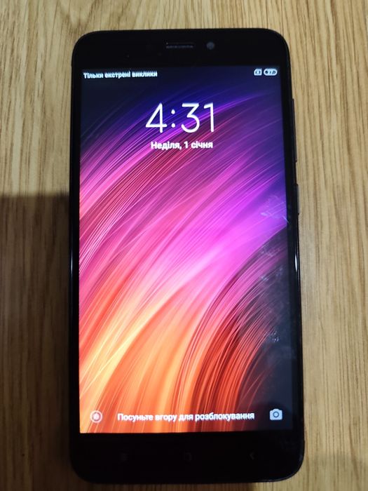 Смартфон Xiaomi Redmi 4X 3/32GB Black 2SIM LTE 5" 1280x720 13 Мп