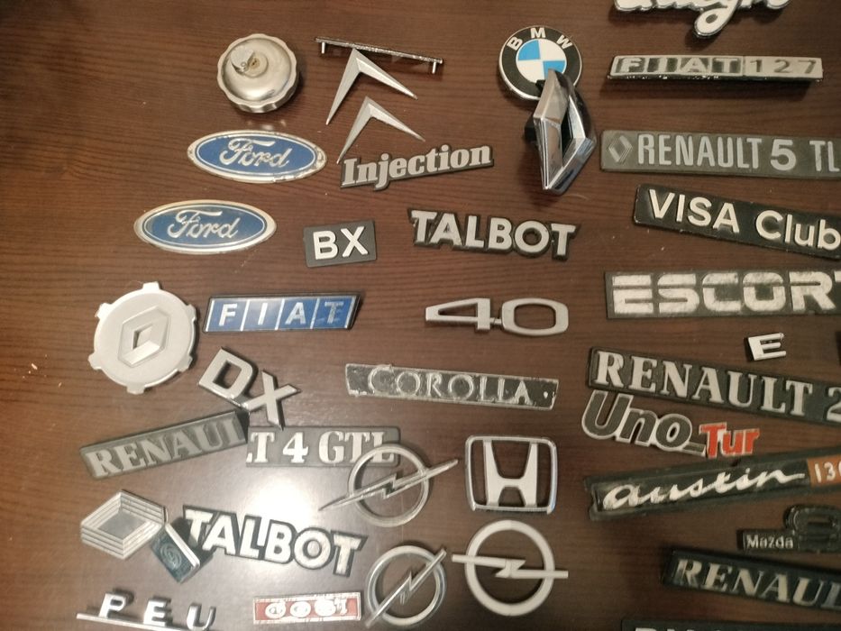 Símbolos Emblemas legendas de automóveis antigos