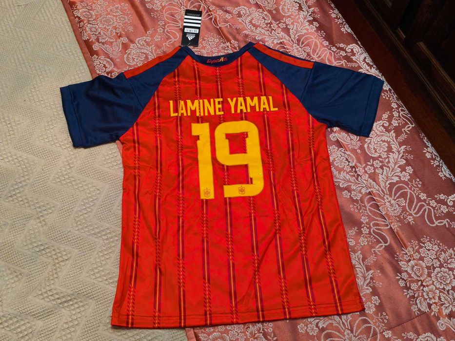 Camisola Criança Lamine Yamal 19 | Equipamento Espanha | NOVO