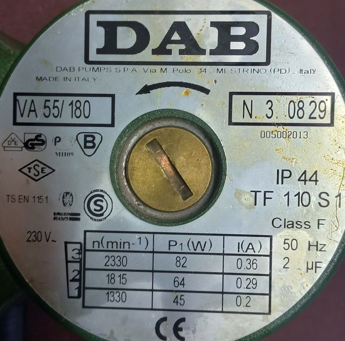Pompa  DAB VA 55 180 (raz użyta)
