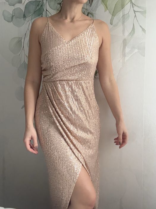 Sukienka cekiny midi m l sylwester