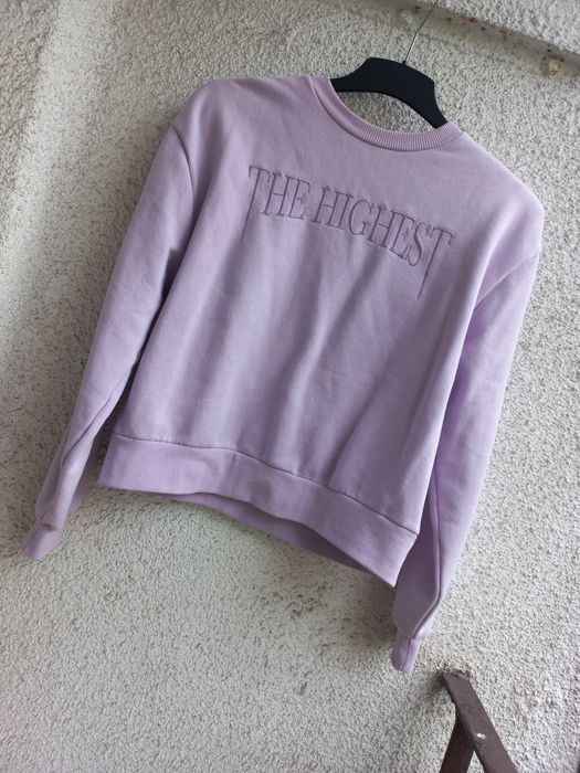 Liliowa bluza bez kaptura