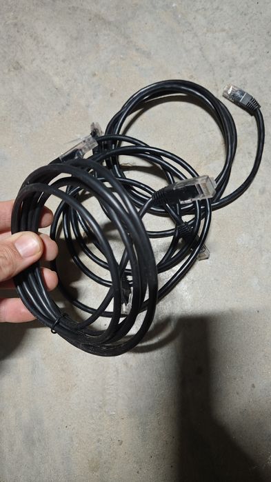 Lote 3 Cabos de Rede Ethernet RJ45 – 1.5m  (Pretos)