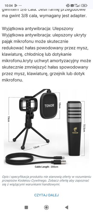 Mikrofon pojemnościowy studyjny