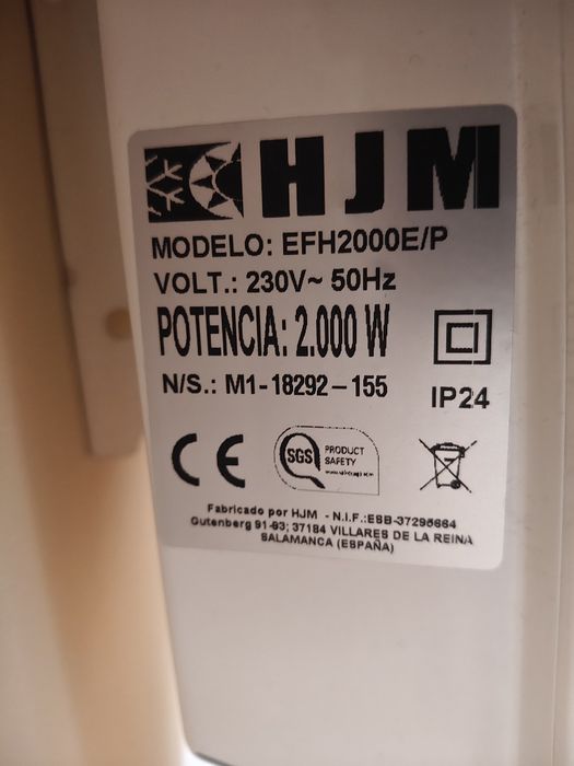 Aquecedor HJM EFH 2000W