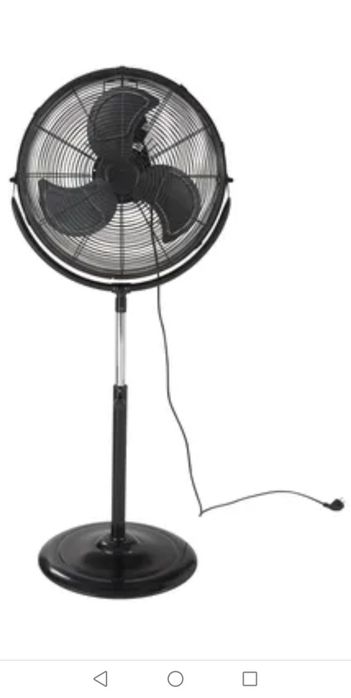 Wentylator podłogowy stojący czarny Equation duża moc 120 W