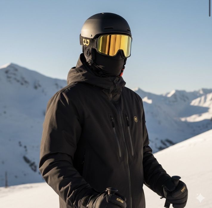 -64%!! Лижна маска Bolley Gold, лижні окуляри Не запотівають