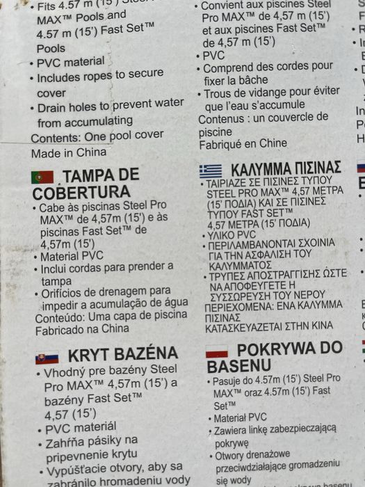 Cobertura piscina Bestway