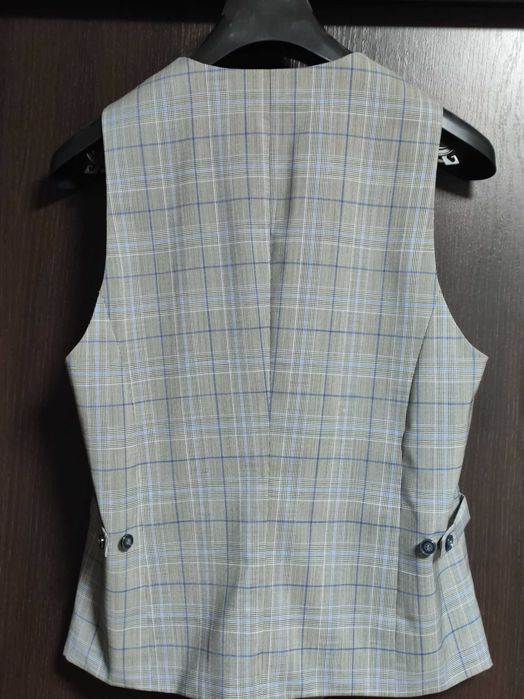 Kamizelka  Giacomo Conti jednorzędowa w kratę księcia Walii