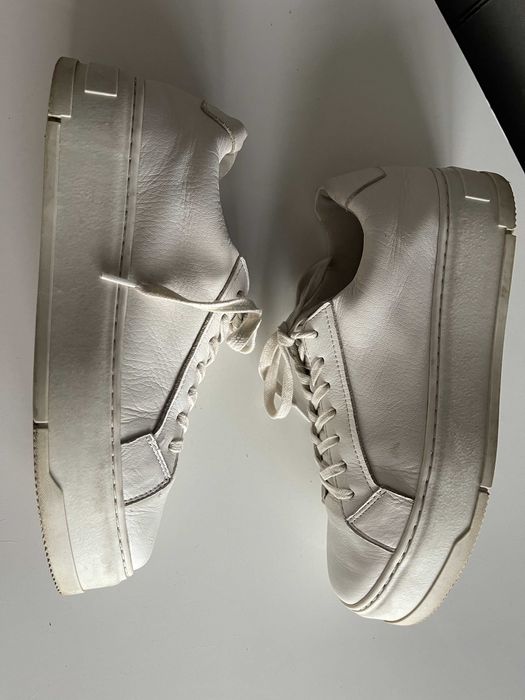 Vagabond Białe skórzane buty trampki sneakersy na platformie