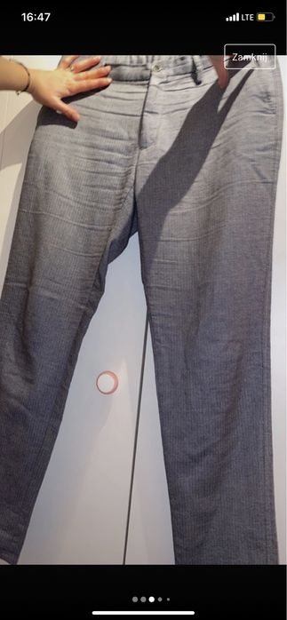 Bawełniane eleganckie spodnie Massimo Dutti