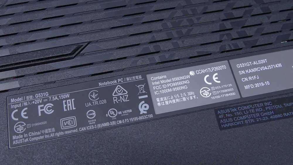 Laptop Asus Rog Strix G531G i5-9300H 16/256GB SSD + 1TB HDD GTX1650