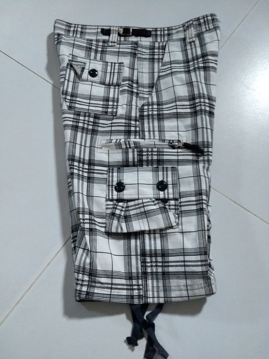 Bermudy hipsterskie kratka szczupłe S