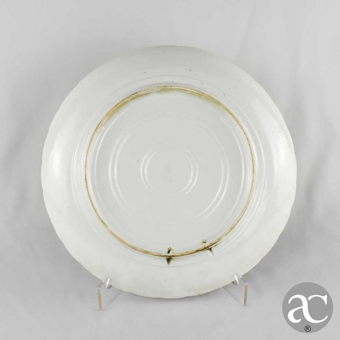 Prato decorativo em porcelana europeia, séc. XIX